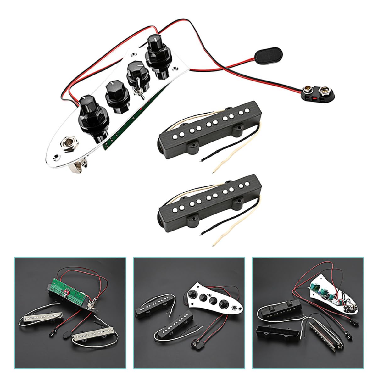 Set di Pickup per Basso Jb a 5 Corde in Ferro, Leggero e Facile da Installare per Basso Elettrico