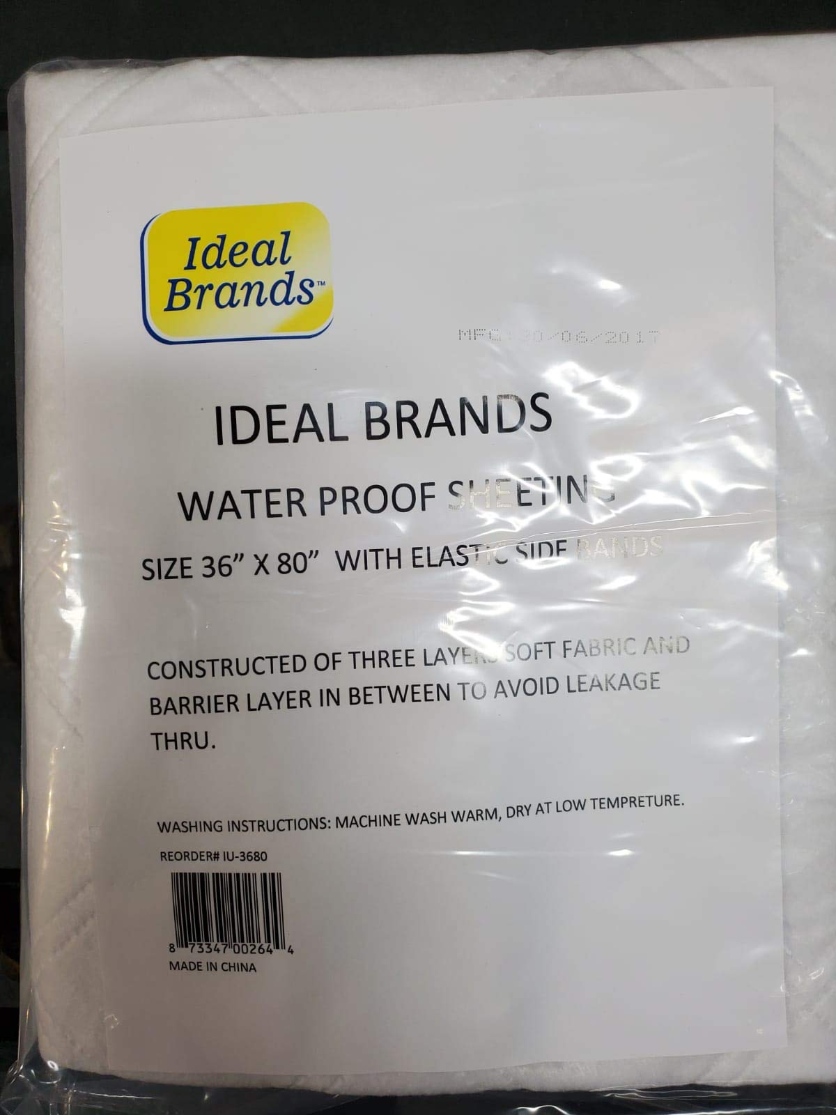 Washable Water Proof SHEETING Bed and Mattress Protector IU-3680
