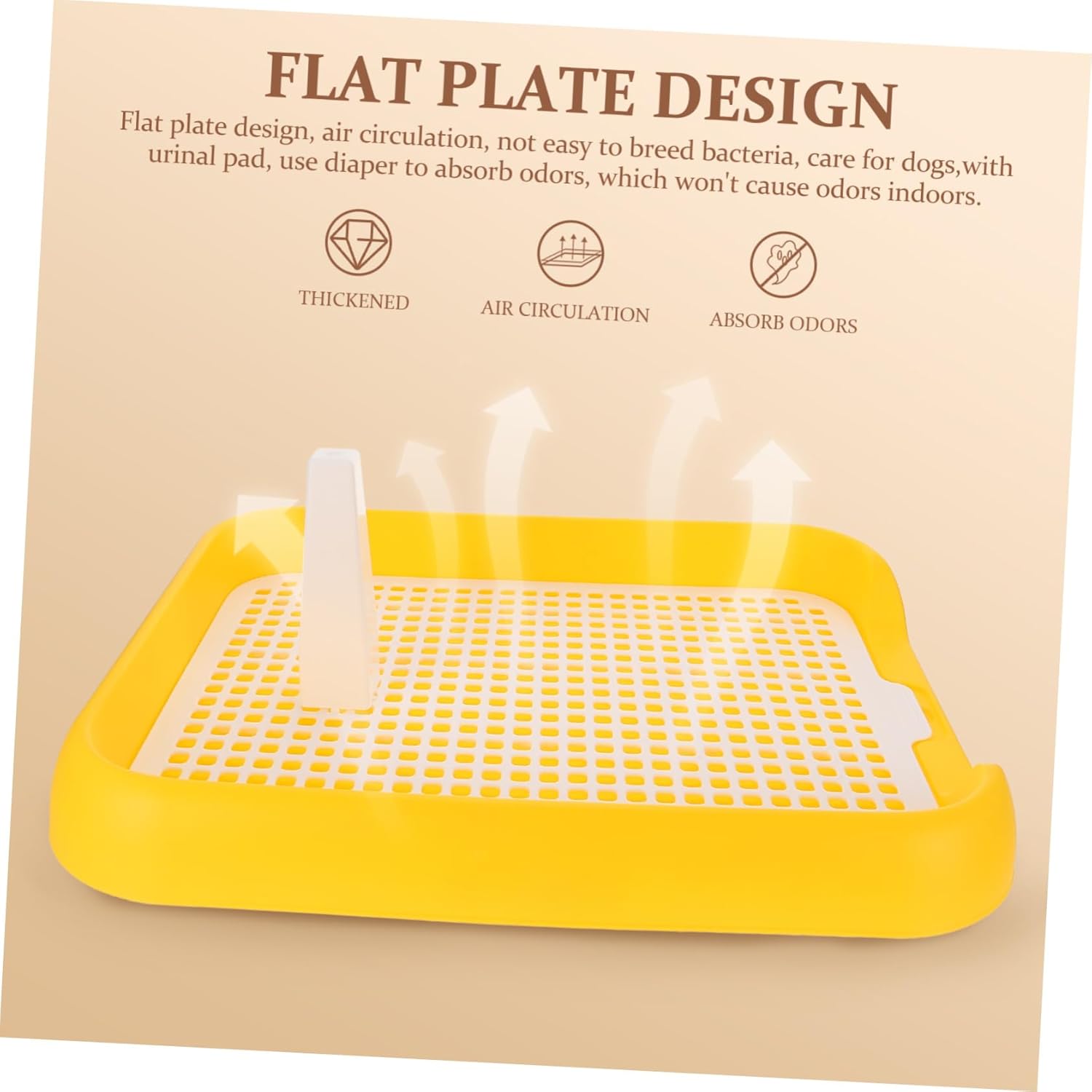 Pet Toilet Train Potty for Dogs Indoor Plastic Dog Potty Leak Edges Design for Breeds Easy to and Washable for House Training