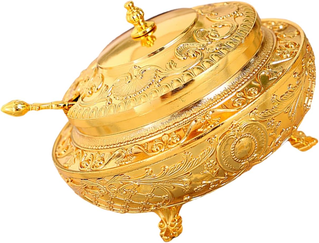 Vintage Condiment European Style Spice Jars Lid Salt Sugar Cans Kitchen Spice Organizer for Home Hotel Cafe Buffet