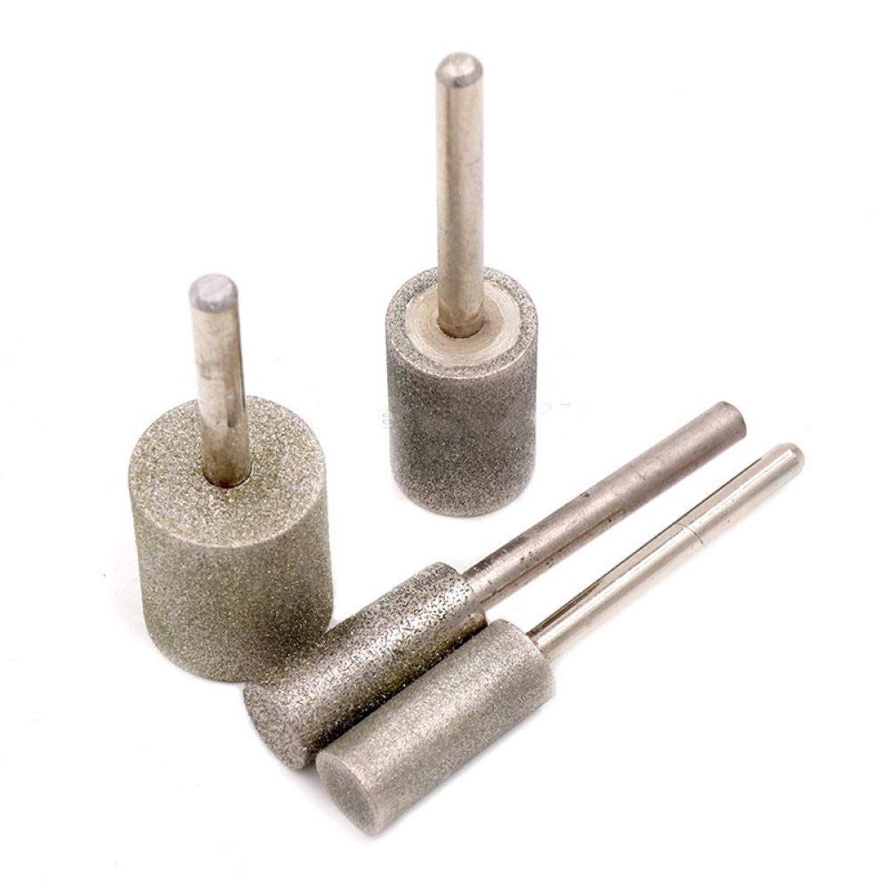 Diamentowe wiertarki Trzonek 6 mm, typ cylindryczny 8-25 mm, galwanizowana głowica szlifierska z diamentu, narzędzie korundowe, frezy do rzeźbienia w jadeicie, szlifowanie precyzyjne, gruboziarniste(2