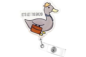 Cute Duck Let's Get This Bread Retractable Badge Reel