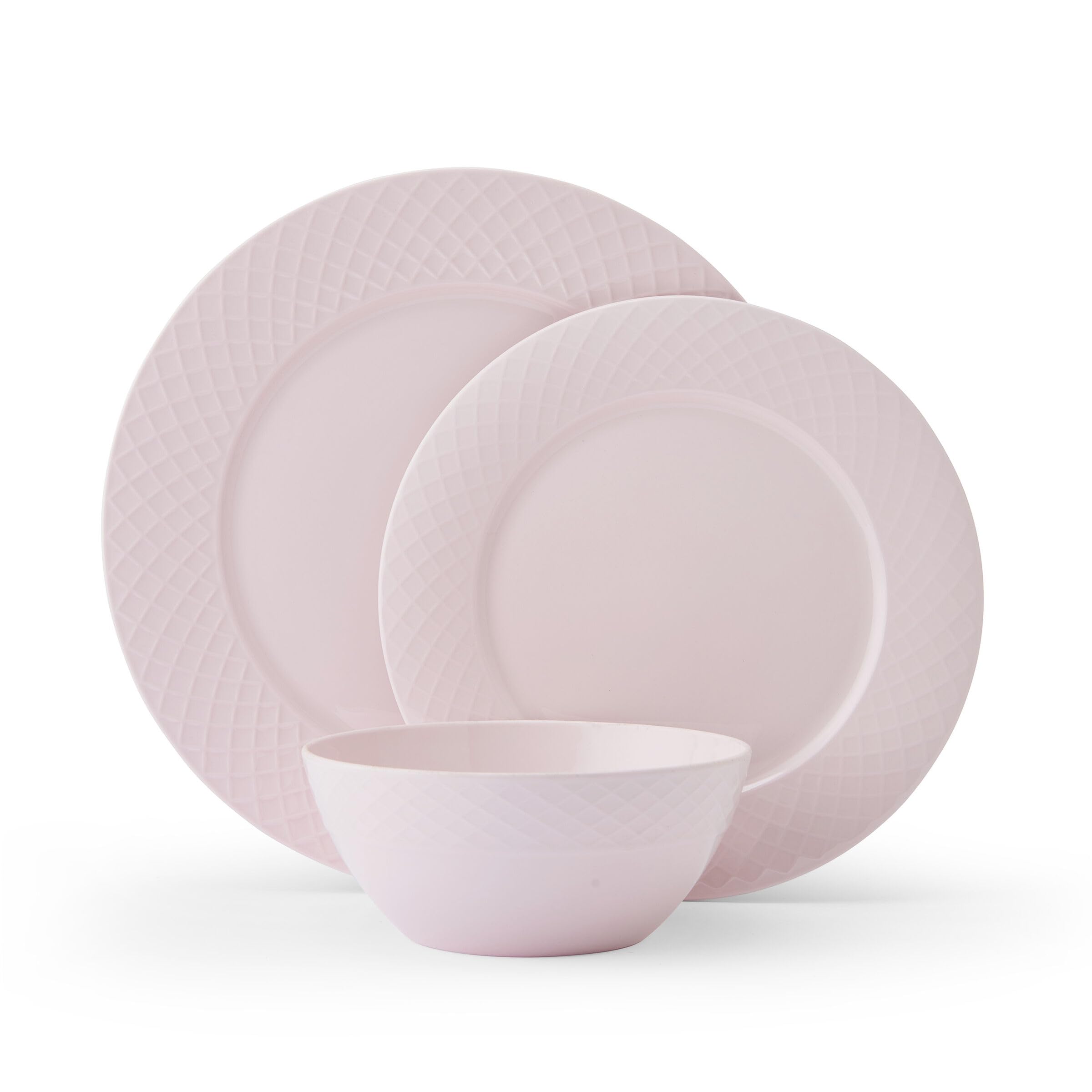 Amazon.com | Miksa Trellis Pink Bone China Chip Resistant