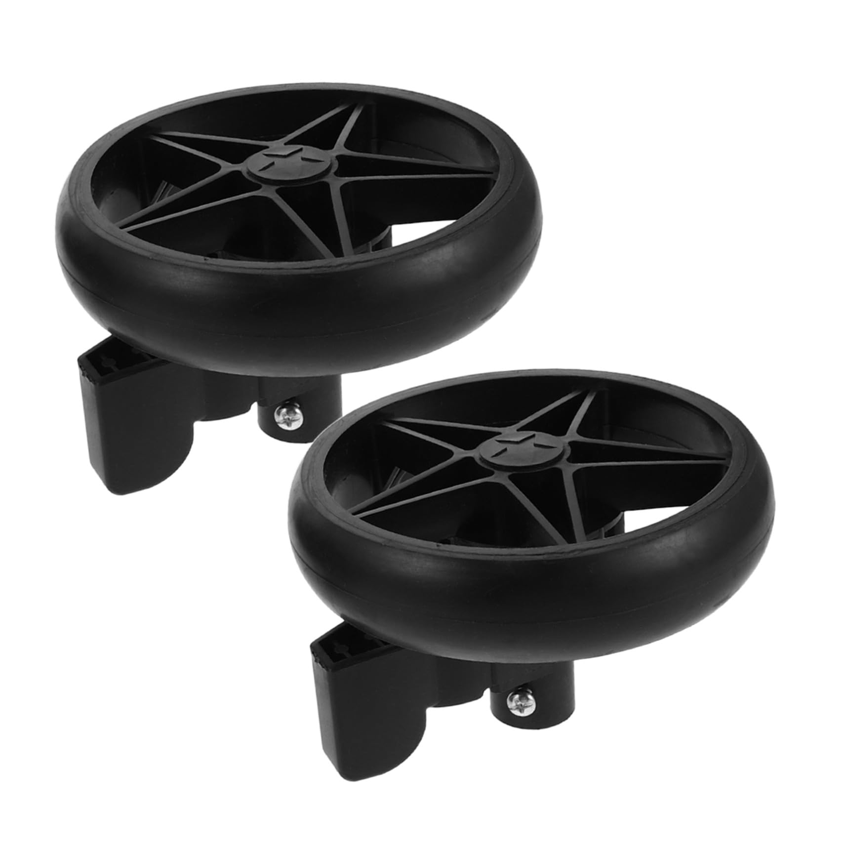 2pièces Lot de Roulettes Pivotantes Silencieuses avec Frein pour Trotteur et Poussette Accessoires de Rechange pour Roues de Poussette