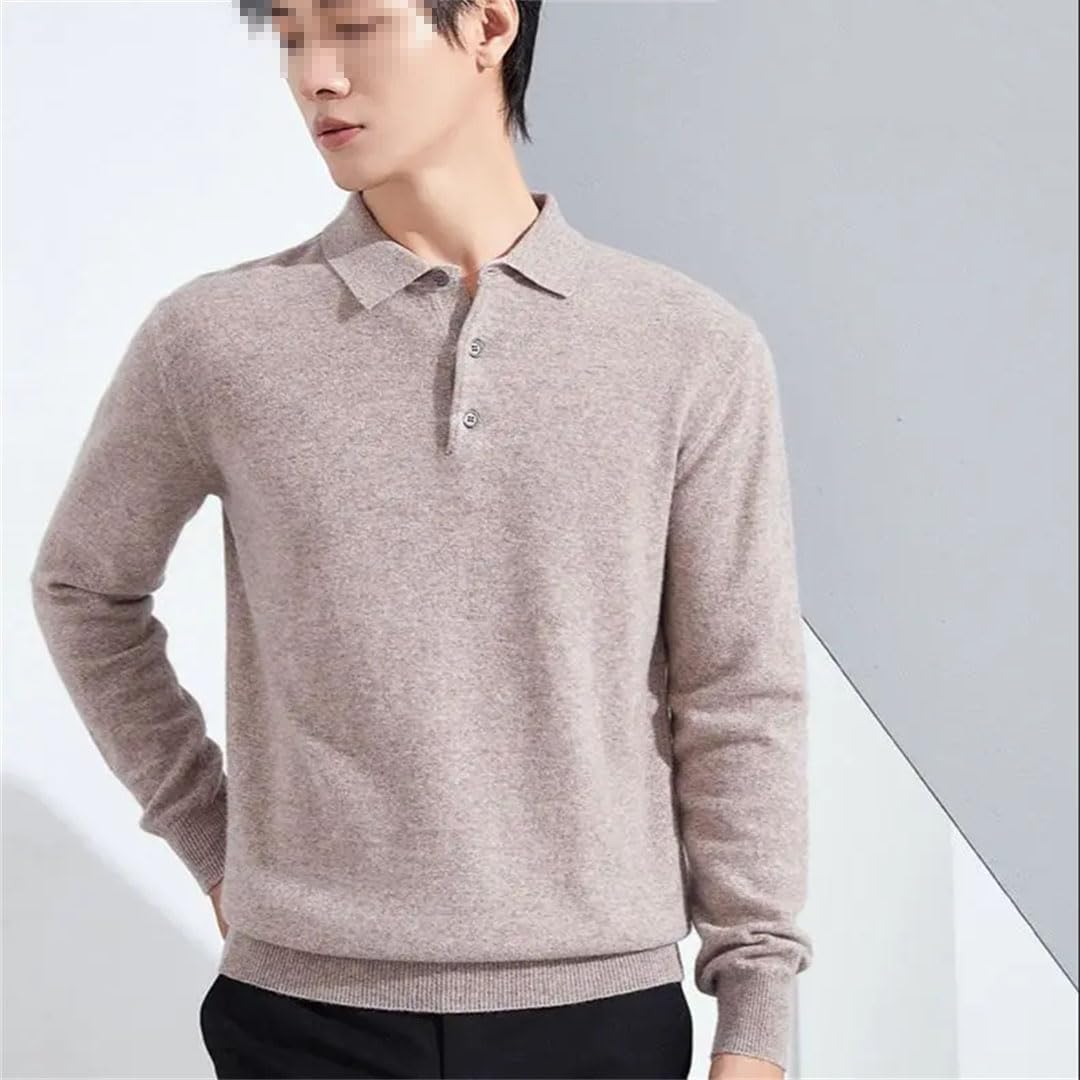 Vogrtcc Jersey De Hombre Suéter De Punto De Cachemira Solapa Jersey Informal Tops