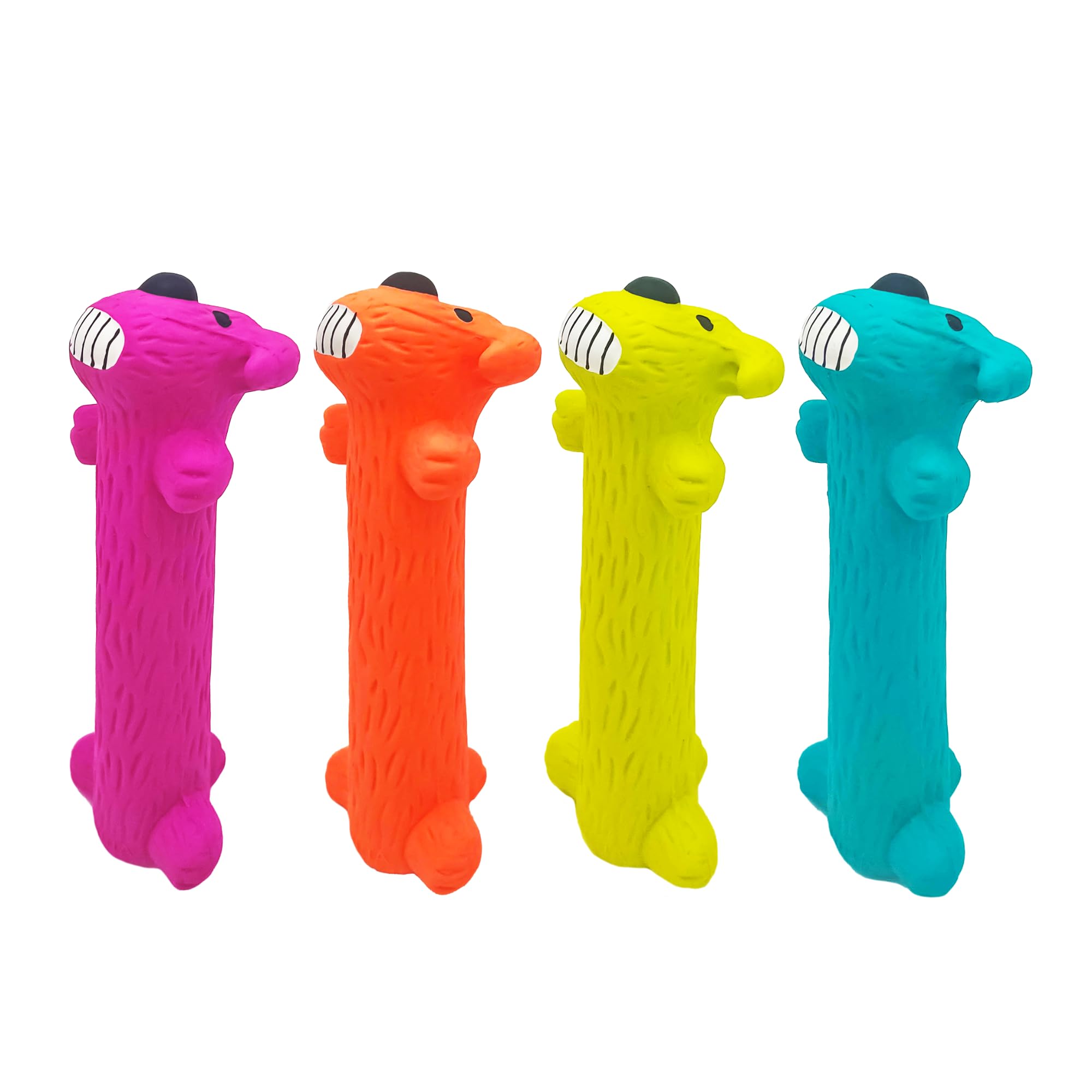 MULTIPETLoofa® Latex (Assorted Colors) Size 6 inches Dog Toy, Assorted Colors for Small Breeds.Pack of 2