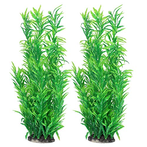 RiToEasysports Planta de Agua Artificial para Acuario, Hierba de Bola Verde de Seda para Paisaje de Pecera, Planta de Agua Falsa de Fácil Cuidado para el Mundo Submarino 8,5x6,3x38cm, Paquete de 2