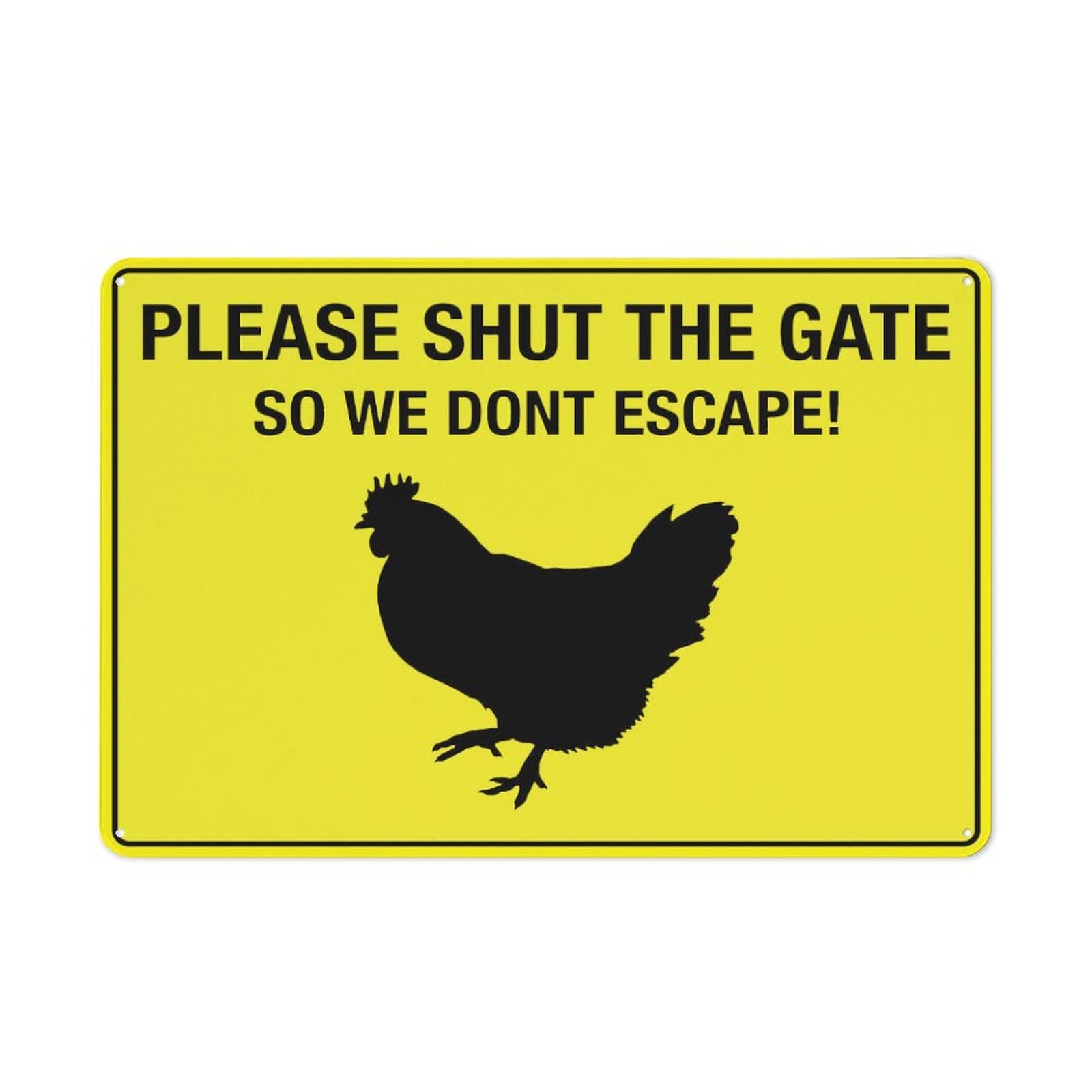 Please Shut The Gate So We Dont Escape! Sign Outdoor Metal Sign - 12 X 8 Metal Signs For Business, Workplace, Office, Home, Delivery Signs, Road Signs, Garden Signs