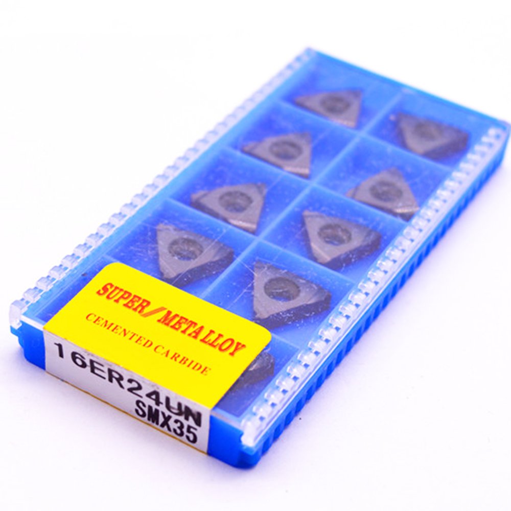 10PCS 16ER 24UN SMX35 Treading Milling Carbide Cutting Inserts For CNC Lathe Turing Tool SER Holder Boring Bar