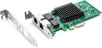 10Gtek 10/100/1000Mbps Gigabit Ethernet Converged Network Adapter (NIC) with Intel 82576 Chip, Ethernet PCI Express Network Card, Dual RJ45 Copper Ports, PCI Express 2.0 X4, Compare to Intel E1G42ET