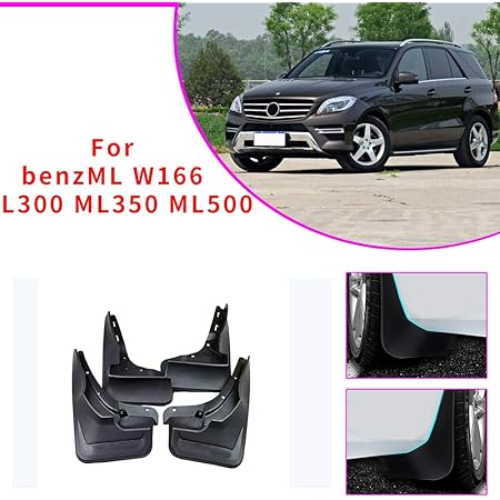 Upgraded Car Mud Flaps Mudguards For Benz M Class Ml W166 Ml300 Ml350 Ml500 Front Rear Splash Guards Car Fender Styling Body Fittings Black 4pcs Amazon Co Uk Automotive