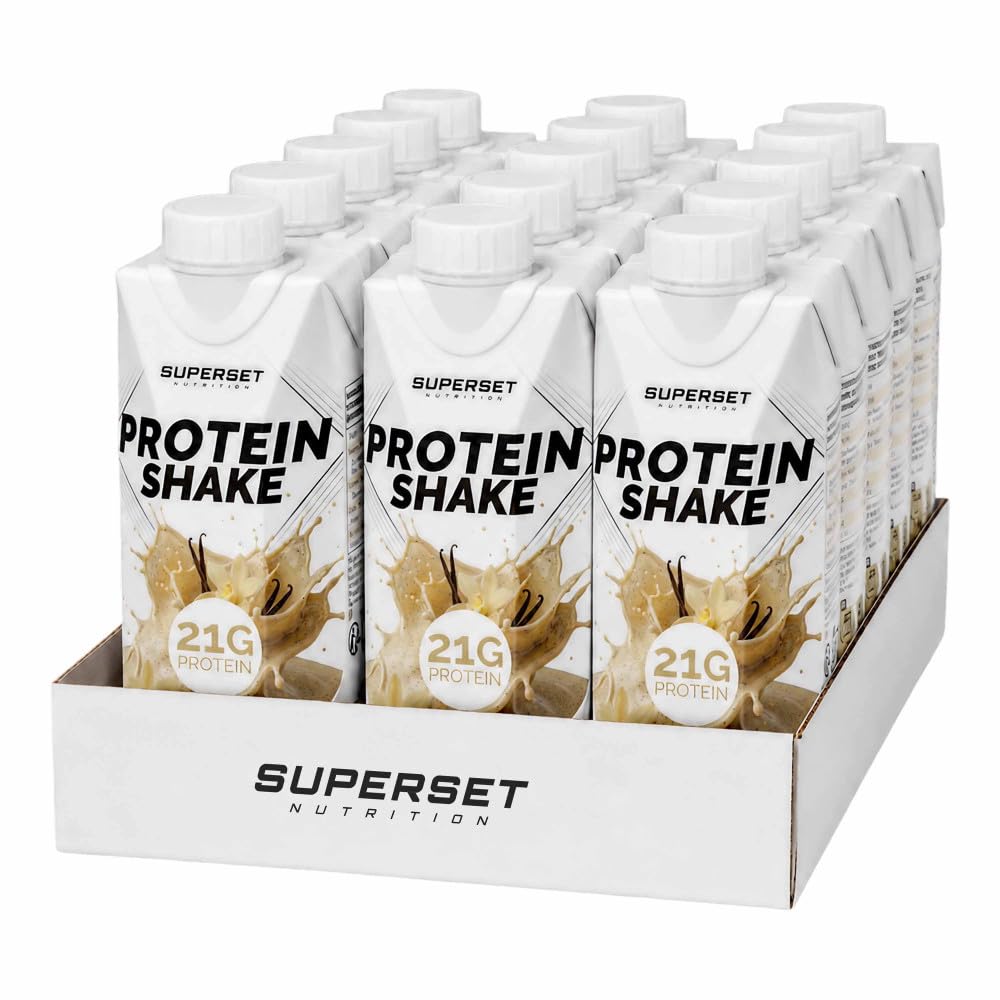 Superset Nutrition | Protein Shake (15x250ml) | Boissons protéinées | Ta réserve de shakes protéinés gourmands - Vanille