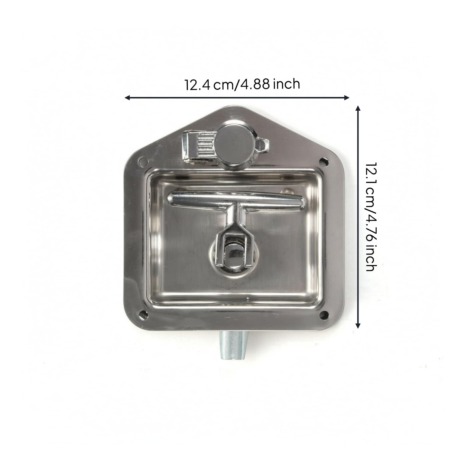 Trailer Panel Lock Anhängerschloss Schließsystem Paddleverschluss T-griff Riegel Edelstahl Gehäusewechsel Langlebig Rostbeständig mit, Industrieller Stil, Material Edelstahl