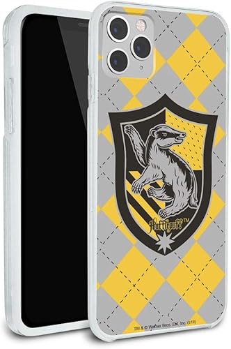 Harry Potter Hufflepuff Plaid Sigil - Funda protectora de goma híbrida para Apple iPhone 8, 8 Plus, X, 11, 11 Pro, 11 Pro Max