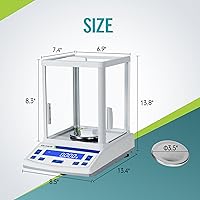 Vista 6 de LICHEN Báscula de laboratorio de alta precisión de laboratorio de precisión 0.001gx300g Equilibrio analítico digital con calibración Pesaje