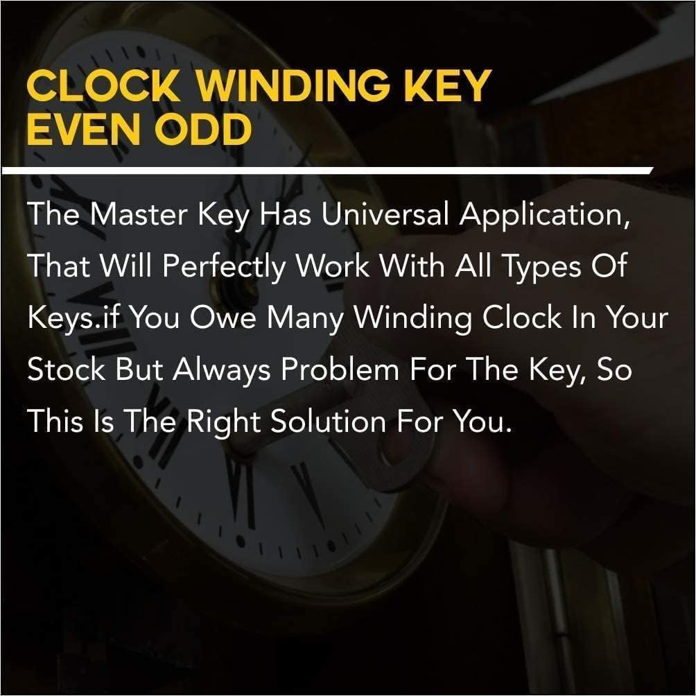 2 Pieces 4-in-1 Odd/Even Number Brass Clock Winding Keys