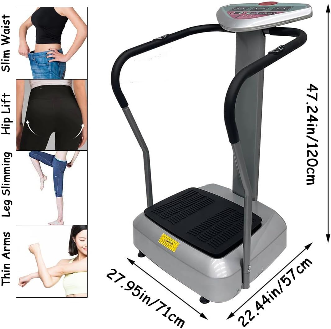 200W Whole Body Vibration Platform, Vibration Plate Exercise Machine, 99 Speed Levels Platform, Training Fitness Vibration Platform Machine Load 330lb for Home Gym