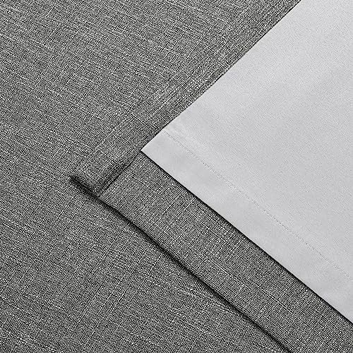 Image of Vision Home Charcoal Grey Pinch Pleated Full Blackout Curtains Room Darkening Window Curtains for Living Room Bedroom Thermal Insulated Pinch Pleated Drapes with Hooks Back Tab 2 Panel 40 inch Wx108 L