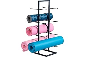 MyGift 4 Tier Yoga Mat Stand