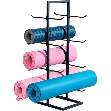 MyGift 4 Tier Yoga Mat Stand