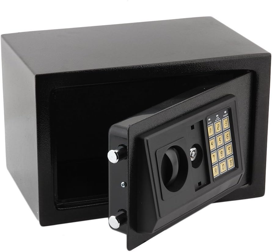 Home Safes Heavy Duty Key Operated Security Money Cash Safe Box Black 3keys (8.5L-Digital)