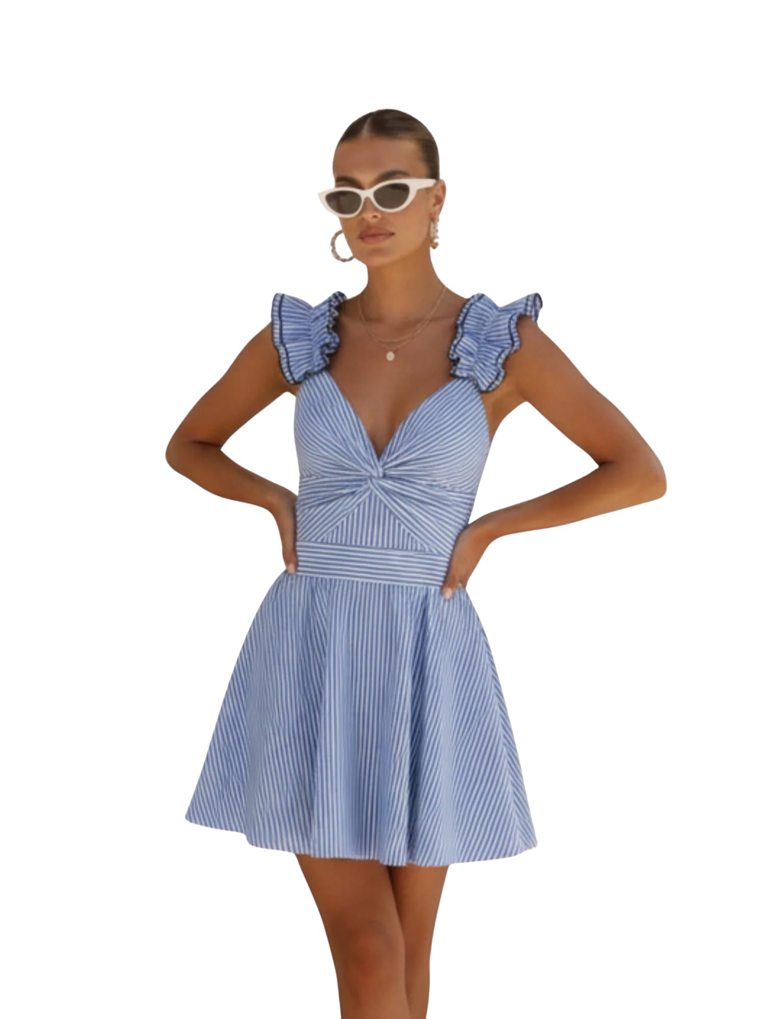 addery keep adding Seaside Ruffle One-Piece Swimsuit (in, Alpha, L) Multicolor-picture-11