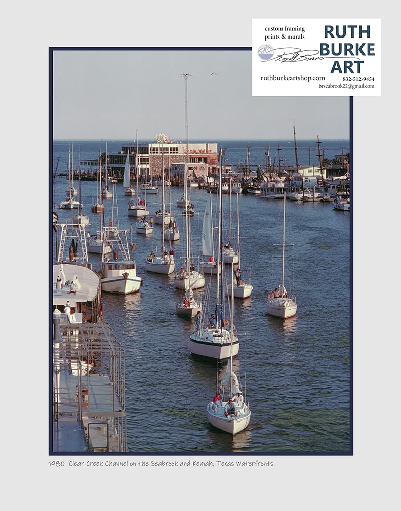 1980 Kemah and Seabrook Waterfronts by Ruth Burke (16x20)