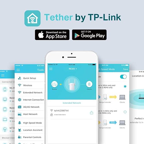 TP-Link Wireless-WLAN-Repeater, Dual-Band-Geschwindigkeit AC1200, WiFi Extender und Access Point, kompatibel mit Fasermodem und ADSL, bis zu 1,2 Gbit/s (RE305), Weiß (Generalüberholt) - 8