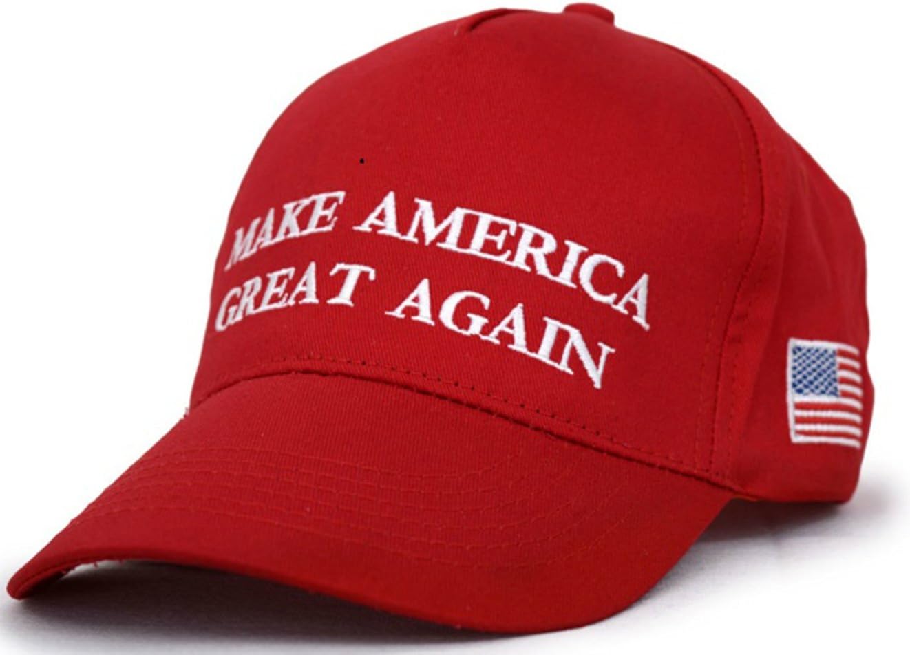 Besti Make America Great Again Donald Trump Slogan with USA Flag Cap Adjustable Baseball Hat Red at  Men’s Clothing store