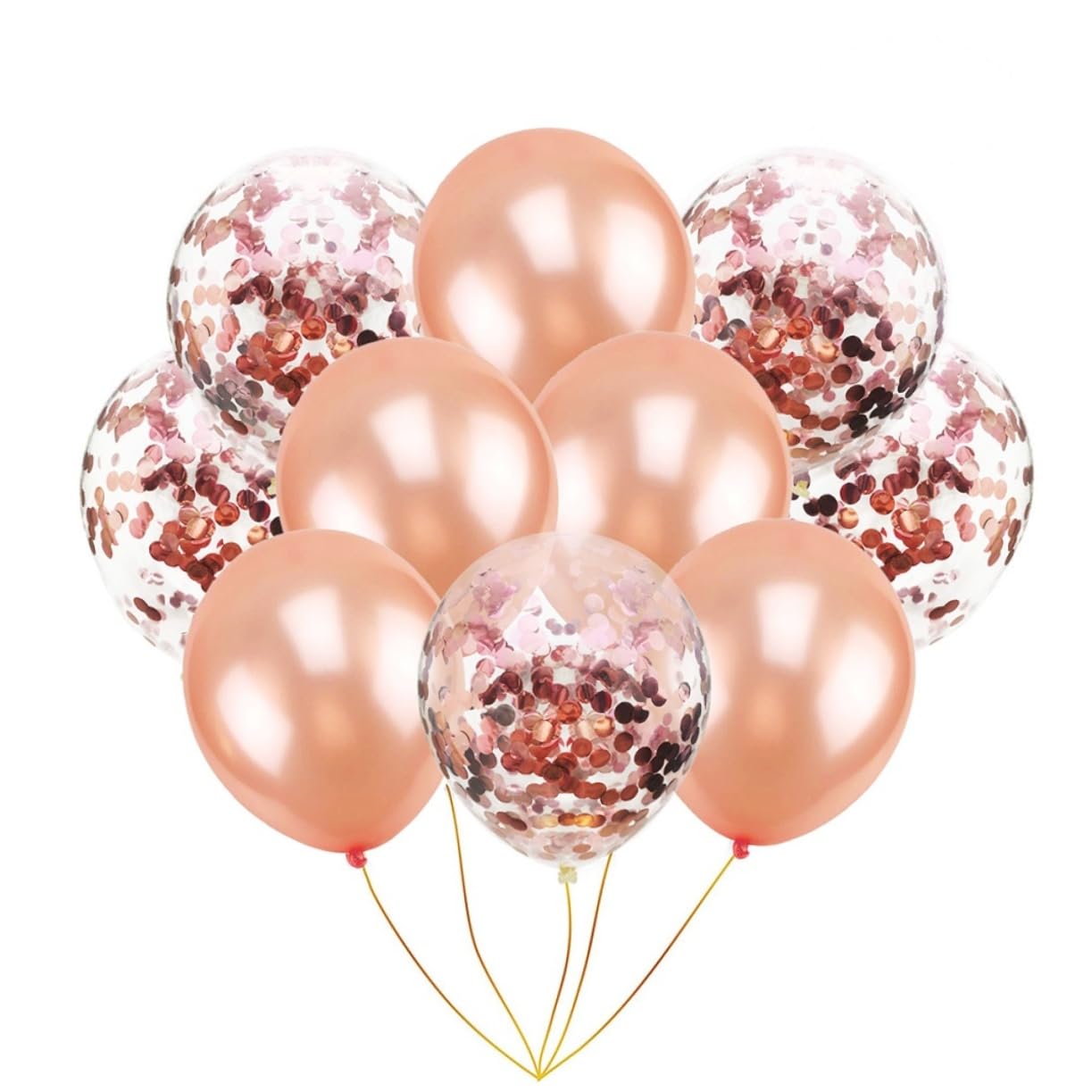 Toyvian 60pezzi Palloncini Trasparenti Con Glitter Oro e Confetti Rosa Per Feste Compleanni e Proposte Romantiche Decorazioni Per Matrimoni e Celebrazioni Speciali