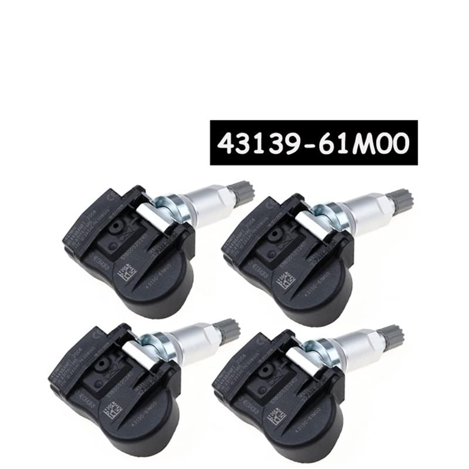 4 sztuk/partia samochód dla Vitara SX4 s-cross Ignis Baleno, Swift, Jimmy monitor czujnika ciśnienia w oponach TPMS 43139-61M00 4313961M00 Czujnik monitorowania ciśnienia w oponach