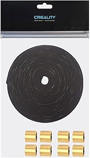 Official Creality Ender XY Synchronous Belt Kit Length 2M, Gates Timing Belt Pitch 2mm Width 6mm with 6pcs Copper Sleeve for Ender 3, Ender 3 Pro, Ender 3 V2, Ender 3 S1 Pro, Ender-5 3D Printer