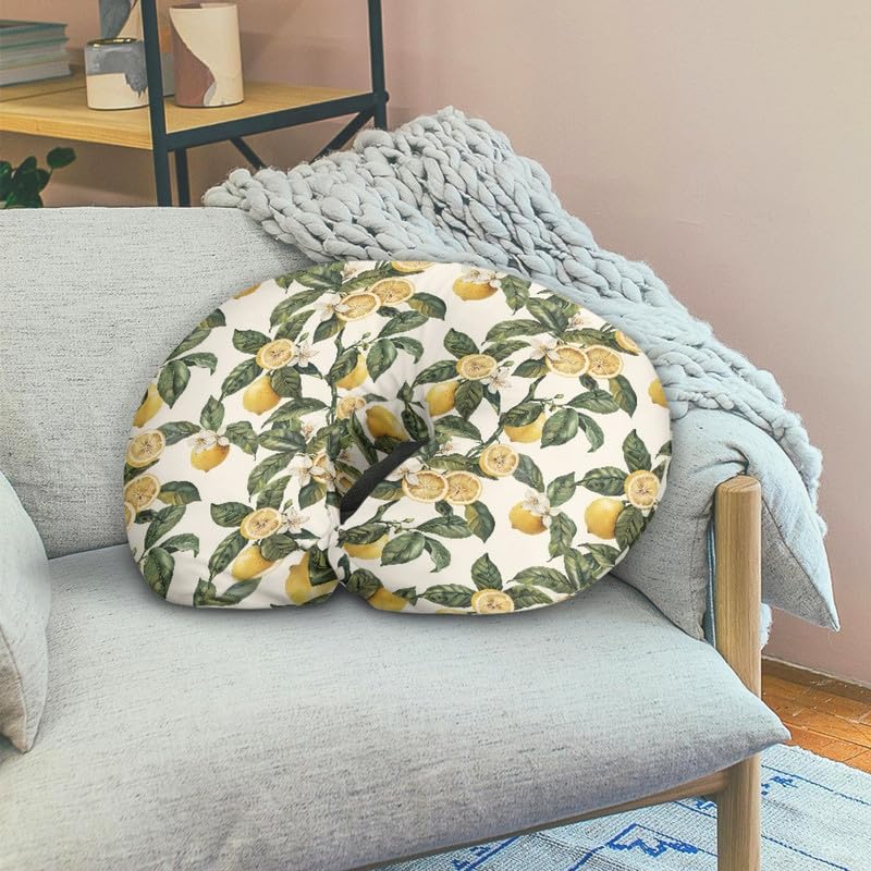 Miniatura 5 de Funda de almohada con diseño de hojas de limón para lactancia materna, estilo vintage, acuarela, limón, ajuste de limón, para madres que amamantan,