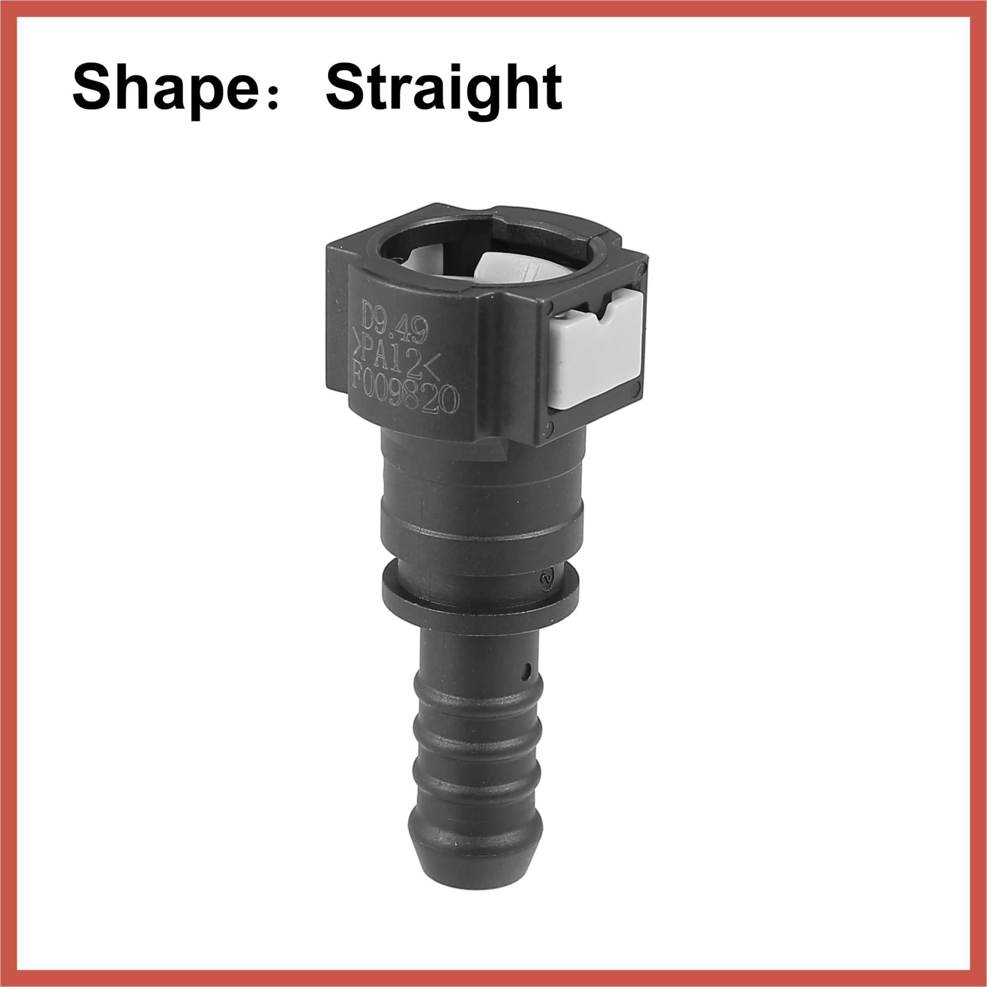 Fuel Line Quick Connect Adapters - 90 Degree Push-On, 1/2 Inch Steel To Nylon, Bag Of 2 (No Tools Needed)