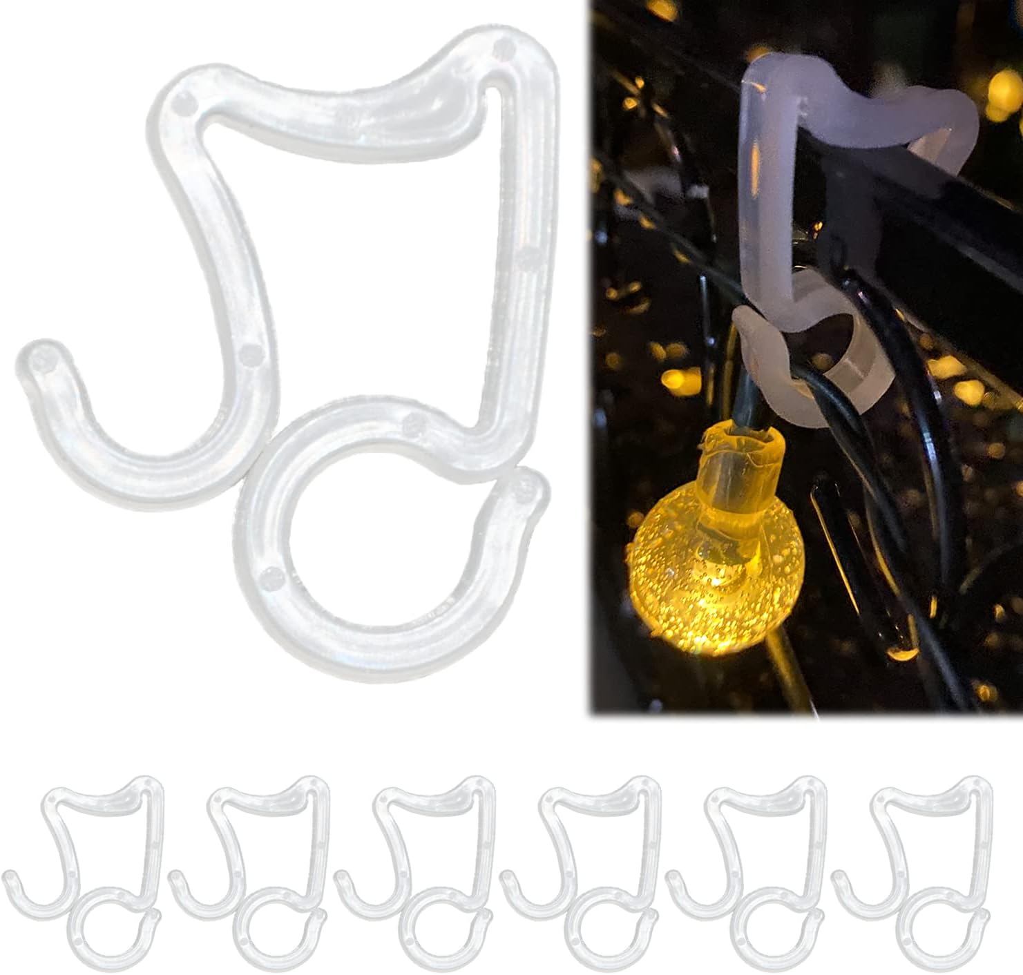 Oruiiju Christmas Light Clip Outdoor Gutter Hook Holiday