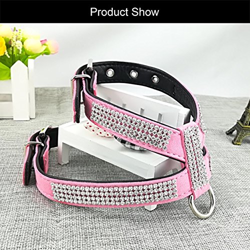 Newtensina Mode Hundegeschirr mit Diamantes Nettes Mädchen Bling Kleiner Hundegeschirr