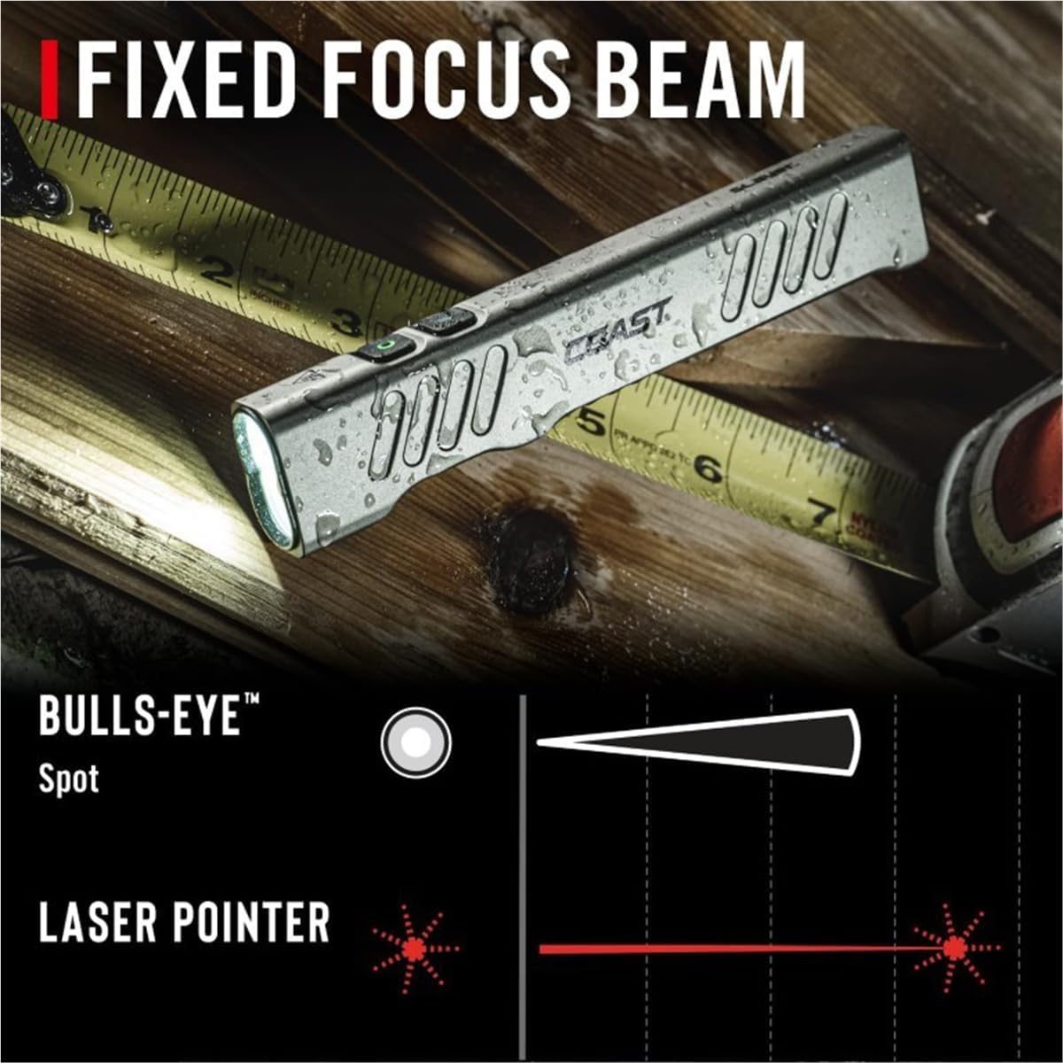 SLAYER PRO LASER 1030 Lumen Rechargeable Flashlight w/Laser