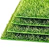 Pangda 4 Packs 6 x 6 Inches Fake Grass Decor for Crafts Artificial Grass for Dollhouse Miniature Ornament Garden Dollhouse DIY Fairy Garden Accessories and Decor Kit #2