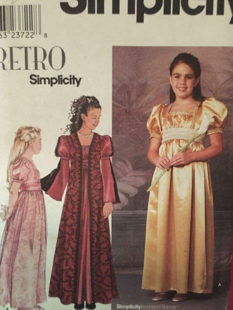 Patron Simplicity 9078 robe Renaissance fille taille 12-16