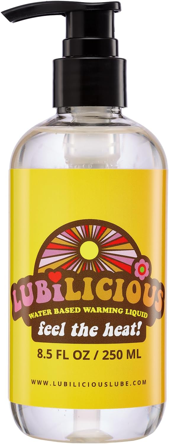 LUBILICIOUS PERSONAL WATER BASED LUBRICANT Warming Lube Pump Top 8.5 oz - Water Based Lubricant for Gentle Warming Lubrification - Trusted Lubricants for Privacy