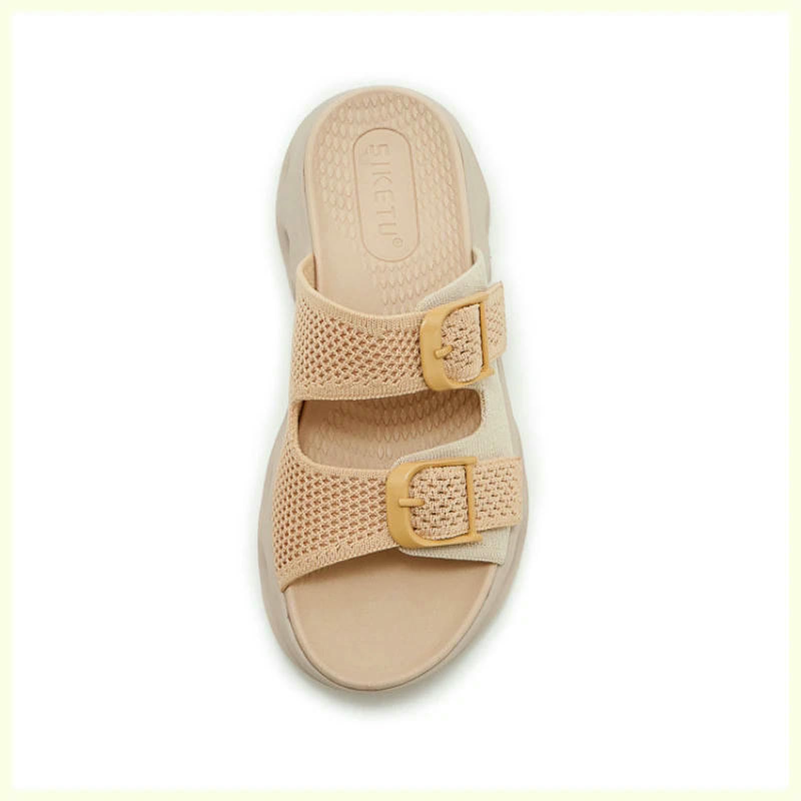 Ciabatte Estive Sandali Scorrevoli in Mesh Traspirante Blu, Cinturino Regolabile con Doppia Fibbia, Suola Spessa, Scarpe Casual Antiscivolo per La Spiaggia-698-3 Blu-36