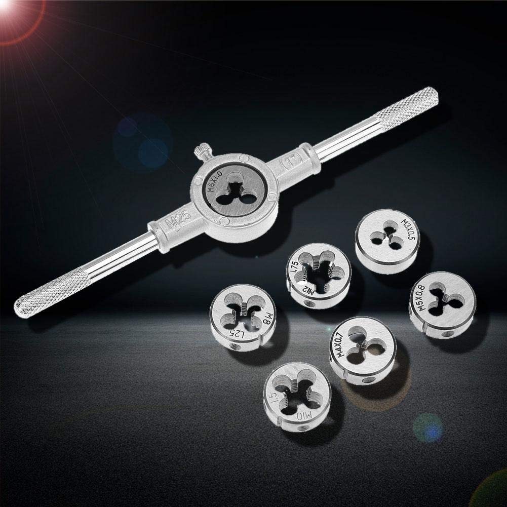 YADAV Great 8pcs Metric Circular Die Hss Die Set M3 M4 M5 M6 M8 M10 M12 with Wrench 1