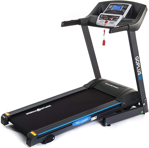 Goplus Caminadora eléctrica plegable de 2.25 HP con inclinación, máquina de fitness para caminar, correr, trotar, con pantalla LCD retroiluminada