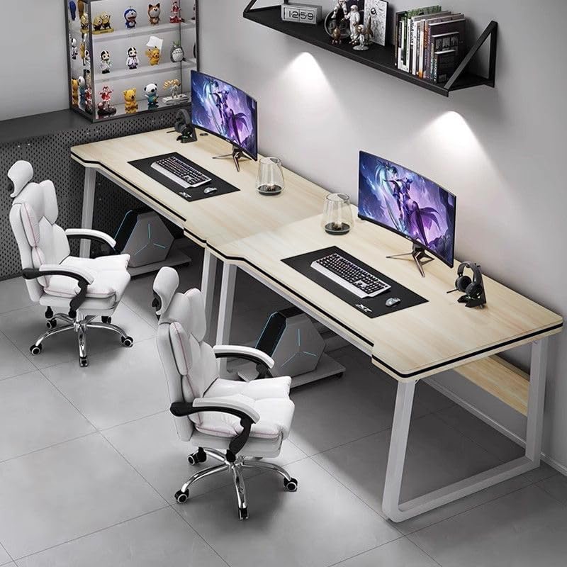 Miniatura 6 de Escritorio para juegos de computadora, mesa para escribir, estudiantes, arte moderno, estilo simple, PC, de madera, portátil, adecuado para oficina