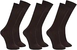 Kit 3 Pares Meia Social Mash Canelada Fina Poliamida Cano Longo Classica