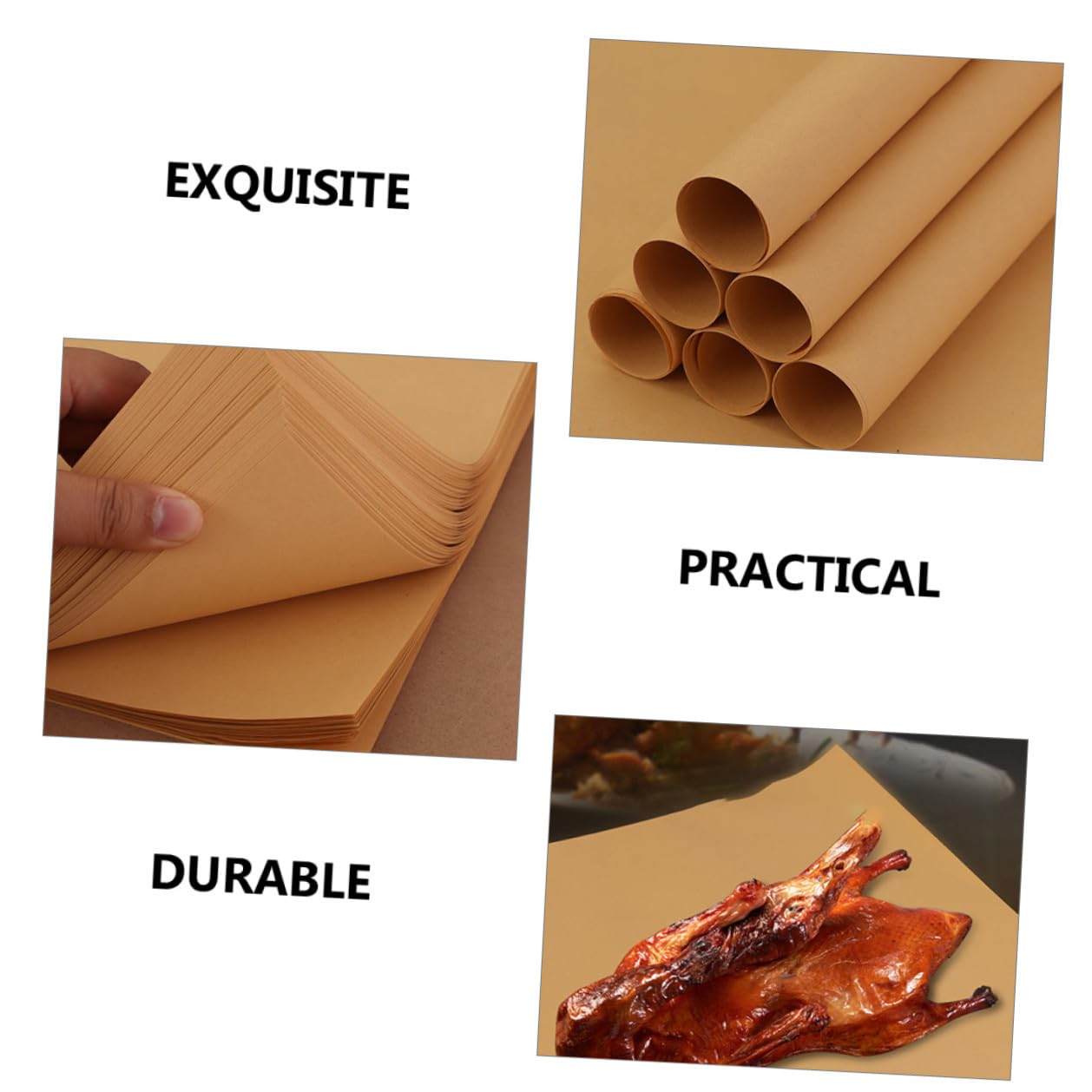 GARVALON Papel Para Envolver Alimentos 29x29 Cm 70 g Alta Densidad Antidesgarro Para Uso Alimentario Papel De Queso y Wraps Para Sándwiches Adecuado Para Cocina y Almacenamiento 300 Hojas Desechables