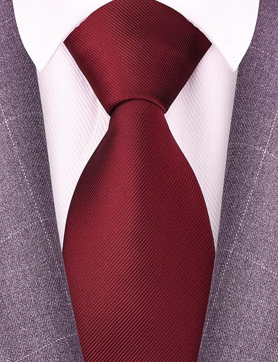 Image of Young Arrow Premium Microfiber Matte Finish Necktie for Men - Solid Formal Tie for Office, Wedding, Party, Groom & Groomsmen