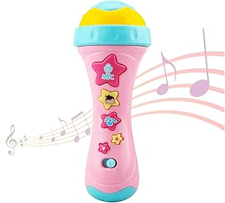 Alyoen Kids Microphone with Long-Recoding & Voice Change Function, Music Karaoke Toys with Singing Along for Boys and Girl...