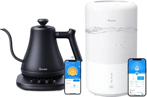 Govee Paquete de humidificadores inteligentes WiFi para dormitorio con hervidor eléctrico inteligente Govee