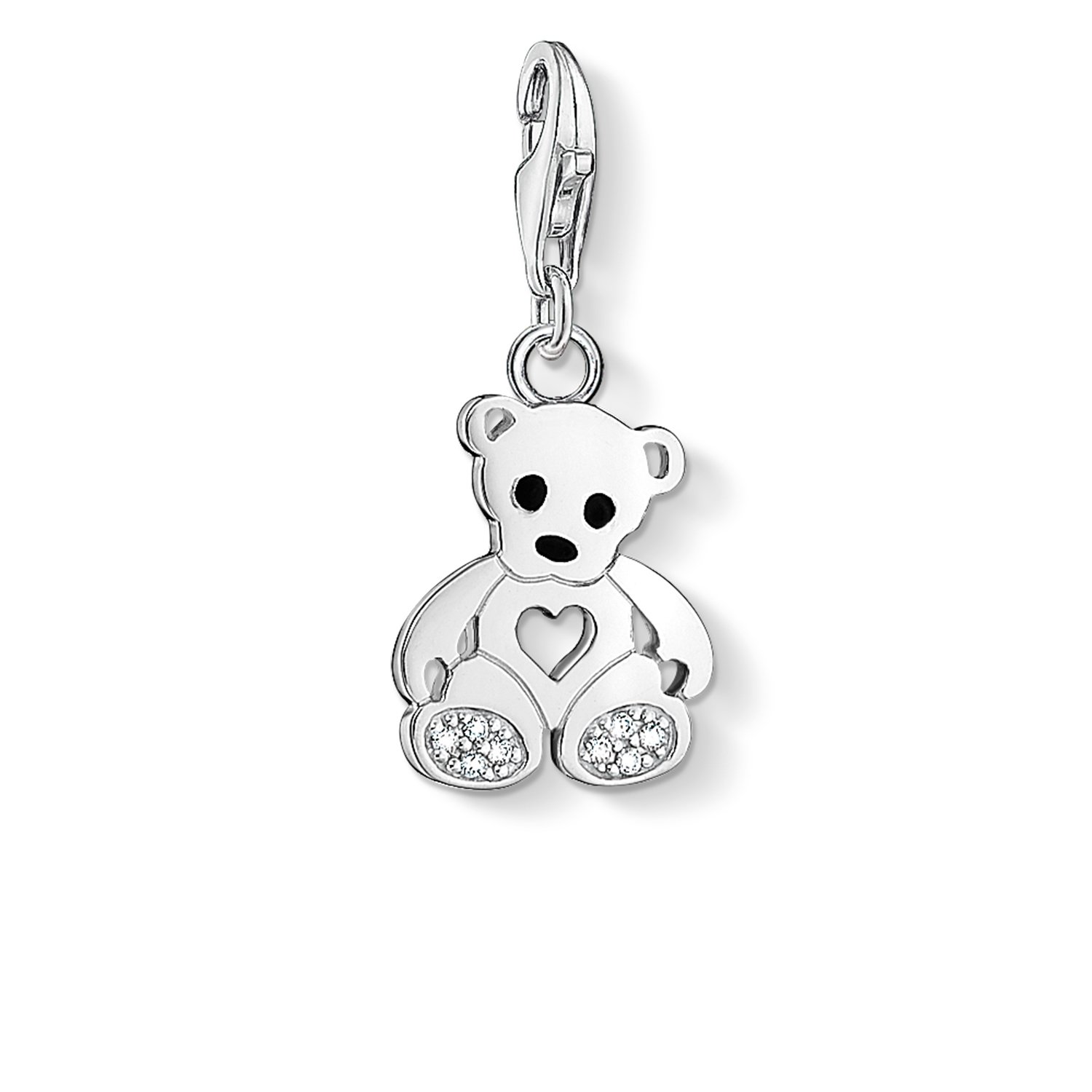 THOMAS SABO Damen Charm-Anhänger Herz Flügel Charm Club 925 Sterling Silber 0613-001-12